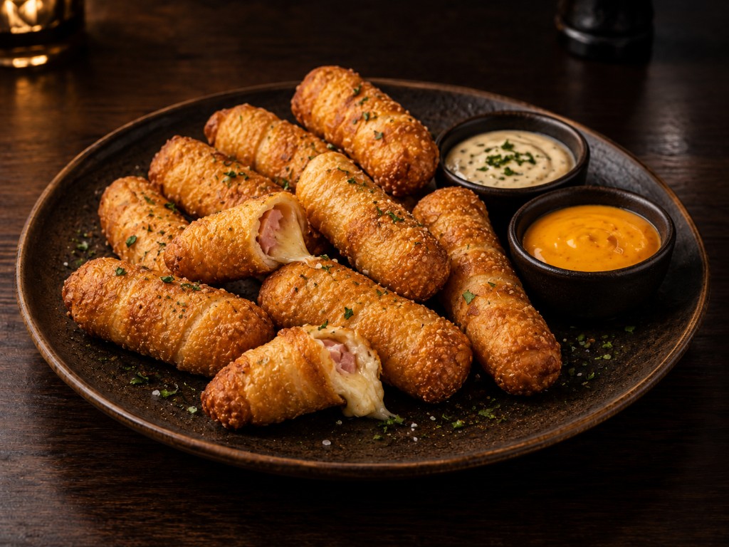 Tequeños de jamón y queso